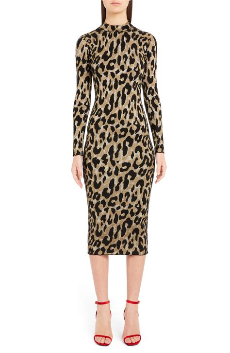 versace leopard print dress